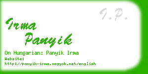 irma panyik business card